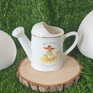 Holly Hobbie Porcelain Watering Can Figurine 4"